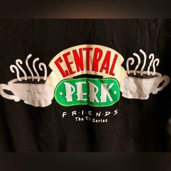 FRIENDS Central Perk Tee T-shirt Women’s Small Black Coffee, 90s, TV - Picture 2 of 4